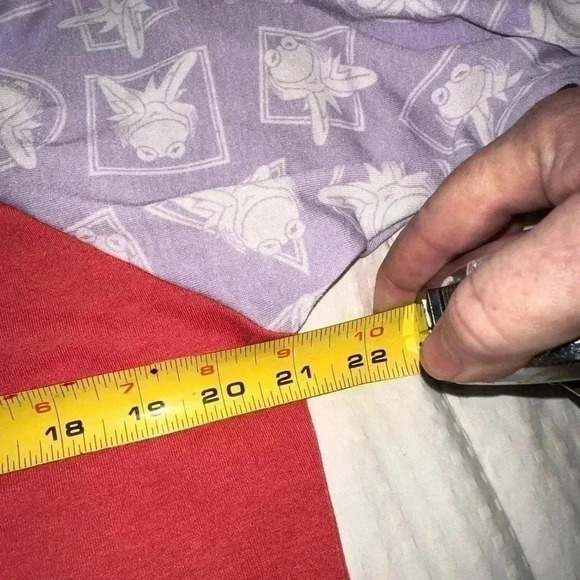 Lularoe large Disney Randy Kermit baseball Tee  in coral‎ & lavender. NWT. - Picture 6 of 8